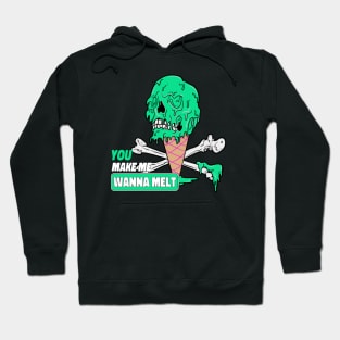 Make Me Melt Dripping Ice Cream Skull Hoodie